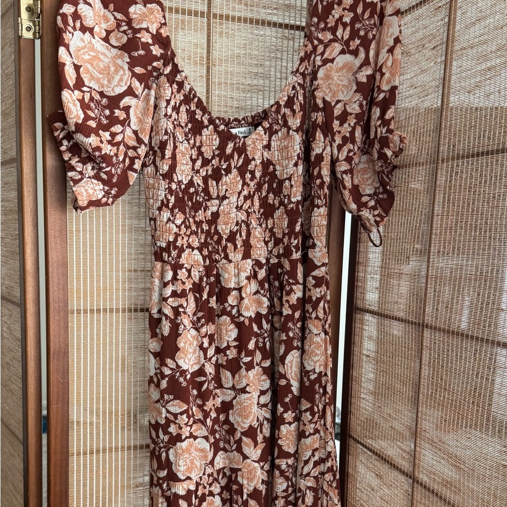 Abercrombie & Fitch Floral Print Midi Dress